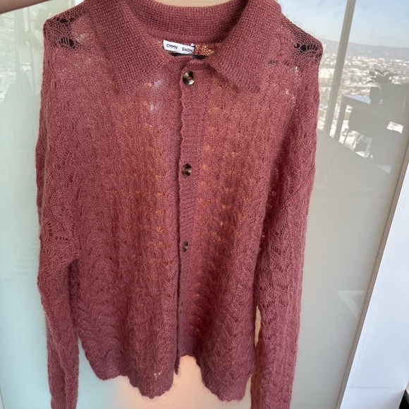 CMMN SWDN Elm Pointelle Knit Sweater - Picture 3 of 6